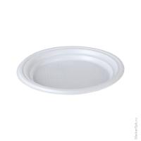 Тарелка однораз. десертная, 165 мм, пластик ПП, белая (100 шт)