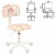 Кресло детское СН KIDS 101, без подлокотников, розовое с рисунком "Принцессы", 7027819