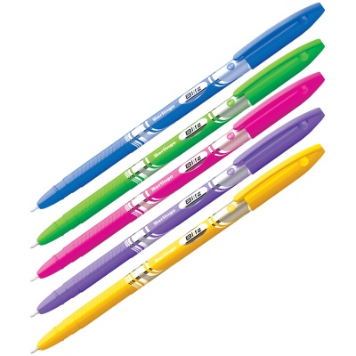 Ручка шариковая-масляная, _, BERLINGO, Blitz, корпус пластик, ассорти, 0,5мм, Китай