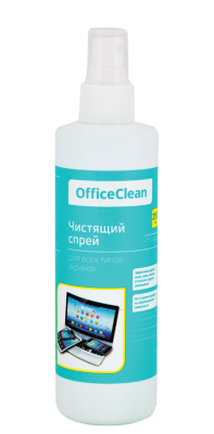 Спрей чистящий для ЖК и других экранов, флакон 250мл, 260888, OfficeClean, Россия