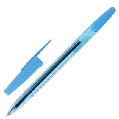 Ручка шариковая , _, STAFF, Office, корпус пластик, тонированный голубой, 0,7мм, Россия