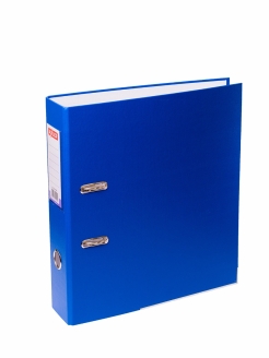  Регистратор  7,5см, PVC, 1-стор метал.окантовка, с карманом, синий,  AXLER, Россия