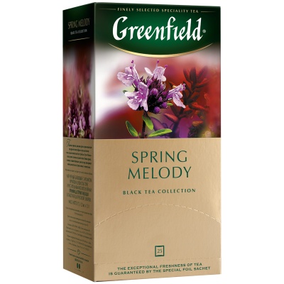 Чай фруктовый Spring Melody 25пак, с ярлыком, Greenfield, Россия