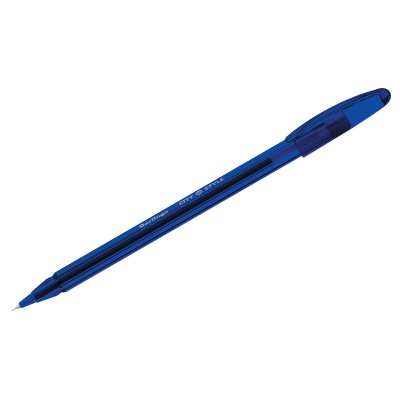Ручка шариковая-масляная, имитация грипа, BERLINGO, City Style, корпус пластик, тонированный синий, 0,4мм, Индия