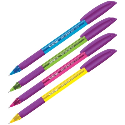 Ручка шариковая-масляная, грип, BERLINGO, Triangle 110 Color, корпус пластик, ассорти, 0,5мм, Индия