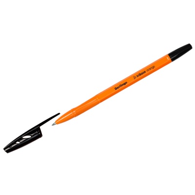 Ручка шариковая-масляная, имитация грипа, BERLINGO, Tribase Orange, корпус пластик, оранжевый , 0,5мм, Китай