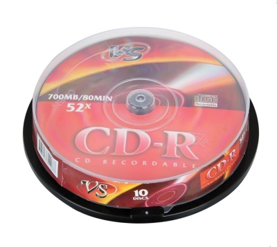 Диск CD-R 700MB/80min, 52x (10шт) , Cake box, VS, Китай