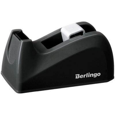 Диспенсер настольный Berlingo для канцелярской клейкой ленты, 19 мм, черный