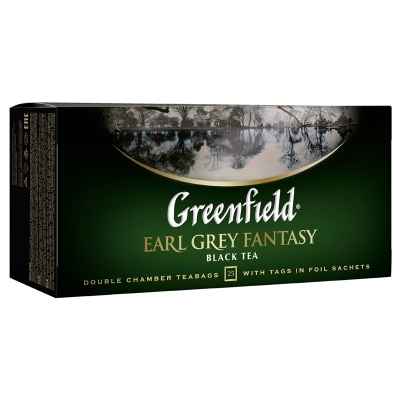 Чай черный Earl Grey 25пак, с ярлыком, Greenfield, Россия