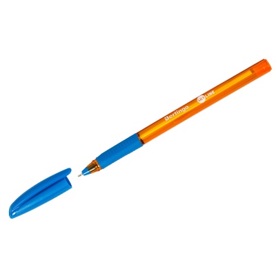 Ручка шариковая-масляная, грип, BERLINGO, Skyline, корпус пластик, оранжевый , 0,5мм, Индия