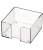 Бокс для бумажного блока 90 х 90 х 50мм, пластик, прозрачный, ПЛ61 СТАММ, Россия