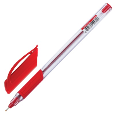 Ручка шариковая-масляная, грип, BRAUBERG, Extra Glide GT, корпус пластик, прозрачный, 0,35мм, Индия