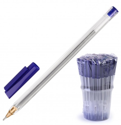 Ручка шариковая , _, NN, 1044178, корпус пластик, прозрачный, 0,7мм, Россия