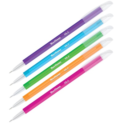 Ручка шариковая-масляная, _, BERLINGO, Slick, корпус пластик, ассорти, 0,5мм, Индия