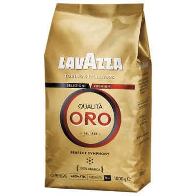 Кофе в зернах вакуумный пакет 1000г, Qualita Oro LAVAZZA, Италия