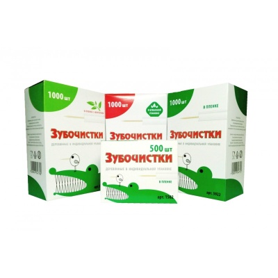 Зубочистки, картонная упаковка  (1000шт) , NN, Россия
