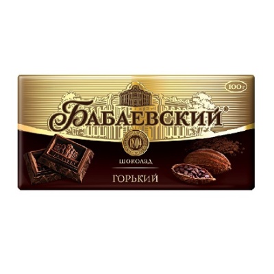 Шоколад плитка Бабаевский  горький, 100г, , Россия