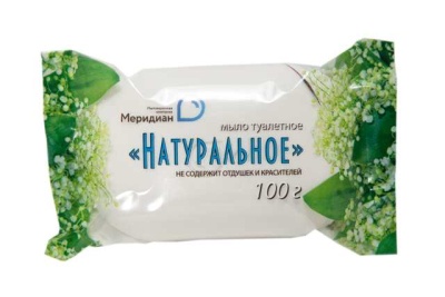 Мыло  кусковое туалетное, 100г, ассорти  (1шт) , Меридиан, Россия
