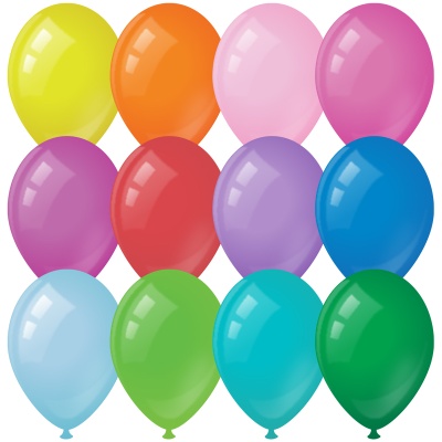 Воздушные шары, 100 шт., М9/23см, пастель, 12 цветов ассорти, ArtSpace, Китай