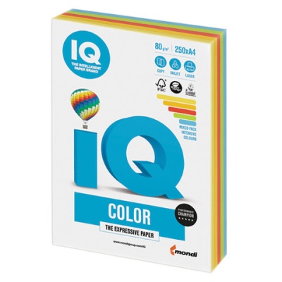 Бумага цветная IQ Color, А4, 80г/м2, 250л, Австрия