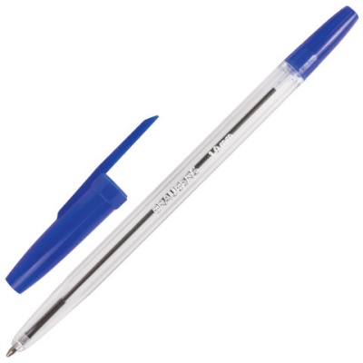 Ручка шариковая , _, BRAUBERG, Line, корпус пластик, прозрачный, 1мм, Китай
