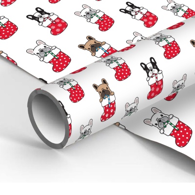 Бумага упаковочная, 70 х 100см, "Christmas dogs", AXLER, Китай