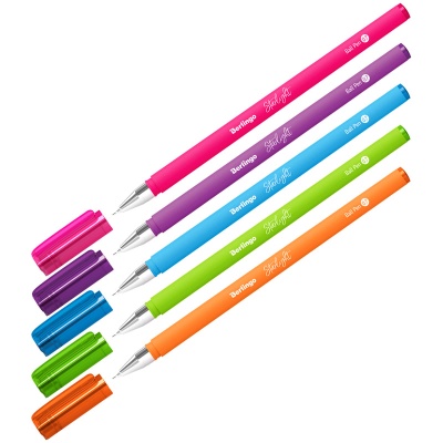 Ручка шариковая , _, BERLINGO, Starlight, корпус с покрытием silk-touch, ассорти, 0,5мм, Китай