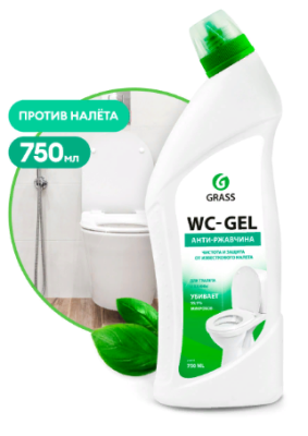 Средство для сантехники WC-GEL, гель, 0,75л, флакон, GRASS, Россия